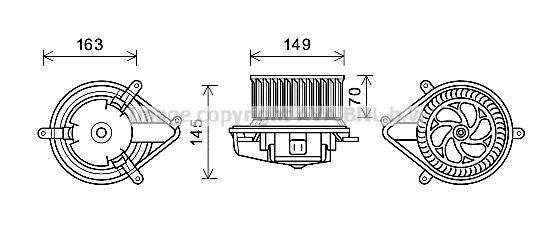 AVA QUALITY COOLING elektrovariklis, vidinis pūtiklis RT7512